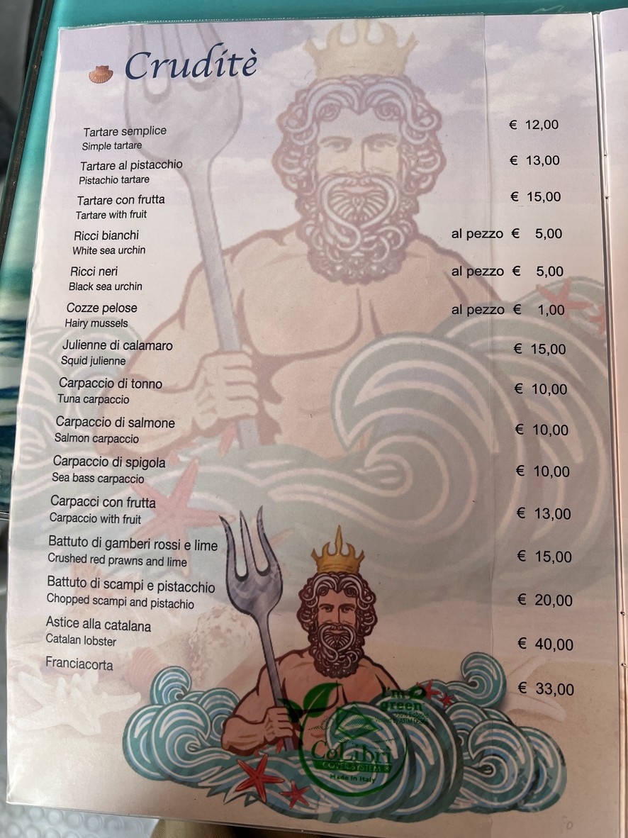 Ristorante Pescheria L' Ostrica Bianca menu 2