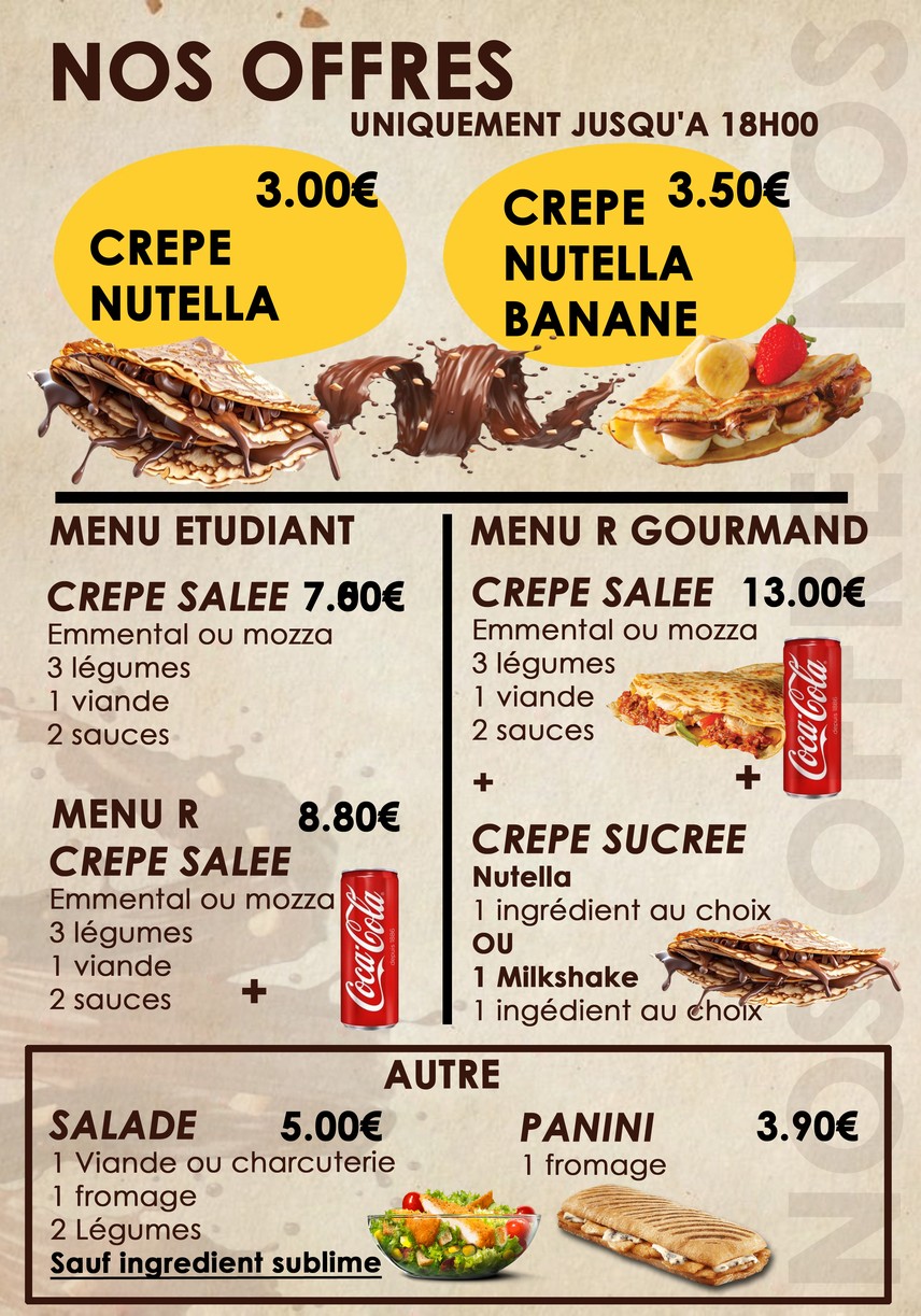 Crep’R menu 2