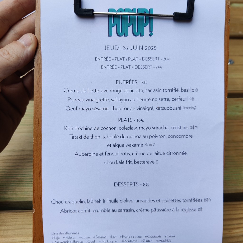Le POPUP du Label menu 1