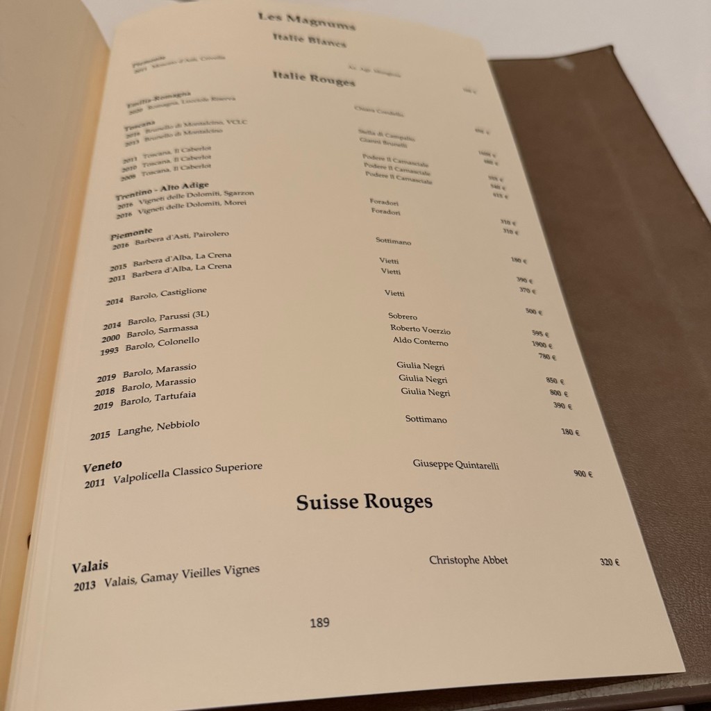 Taillevent menu 2