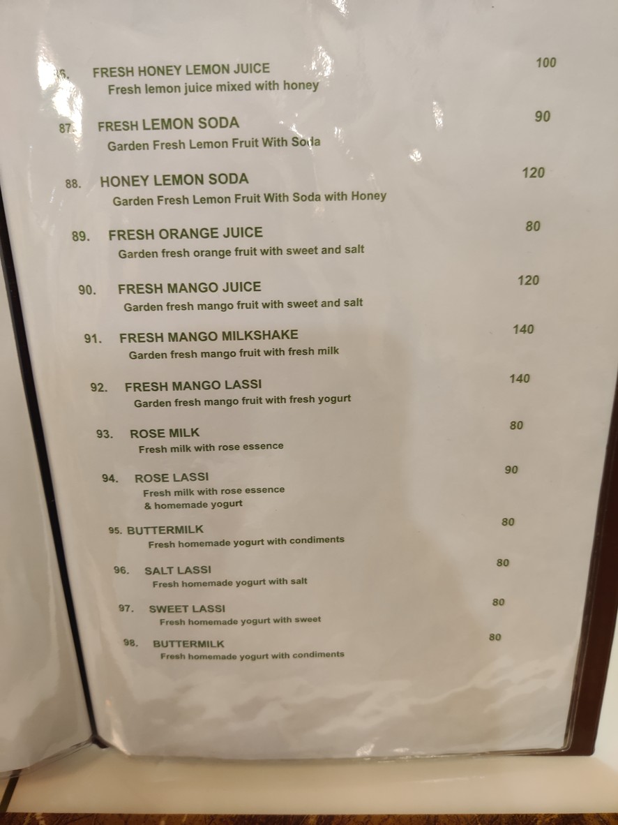 Chennai Kitchen, the only AUTHENTIC INDIAN Vegetarian Cuisine in Bangkok menu 4