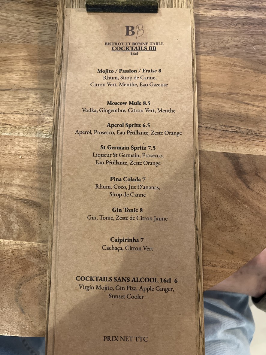Bistro et Bonne Table menu 4