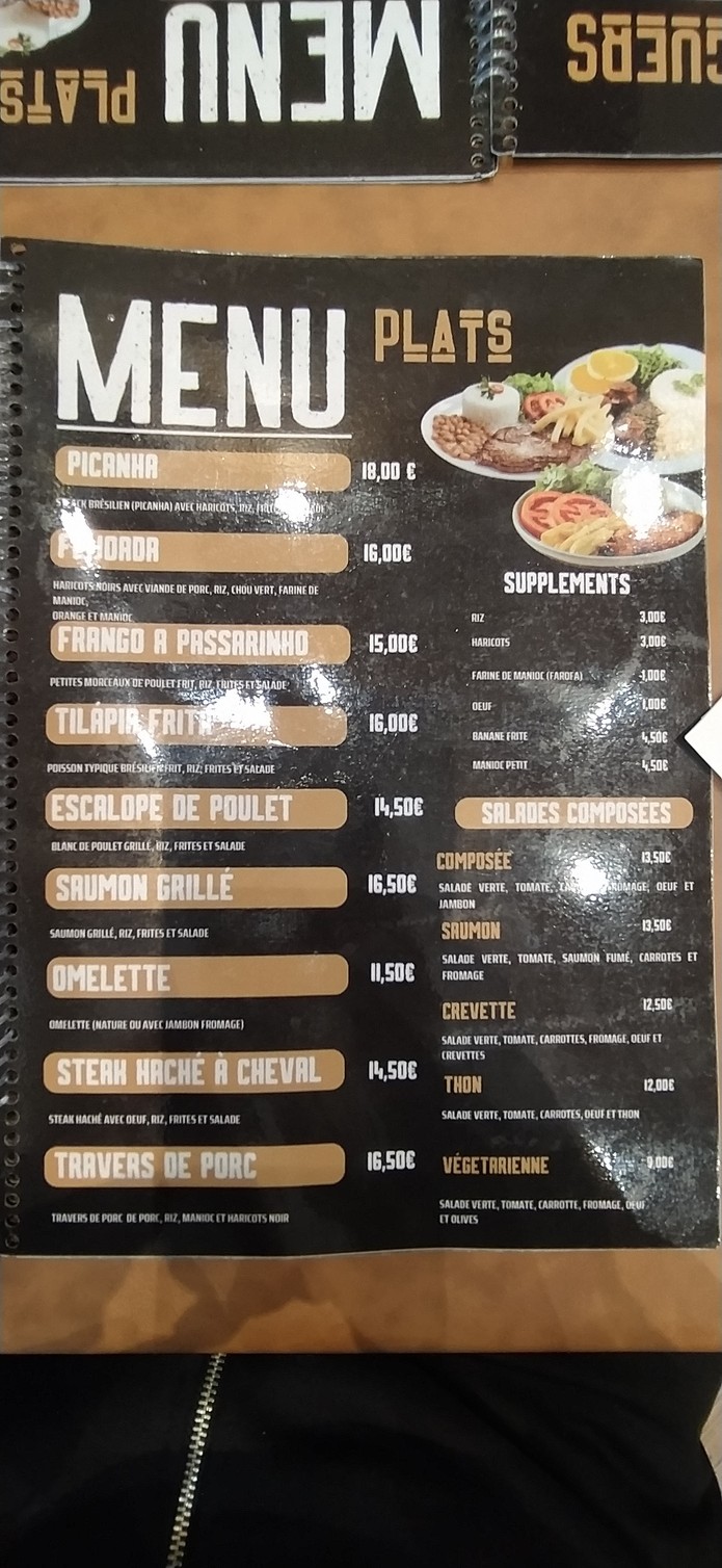 Copacabana Restaurant Burger menu 3