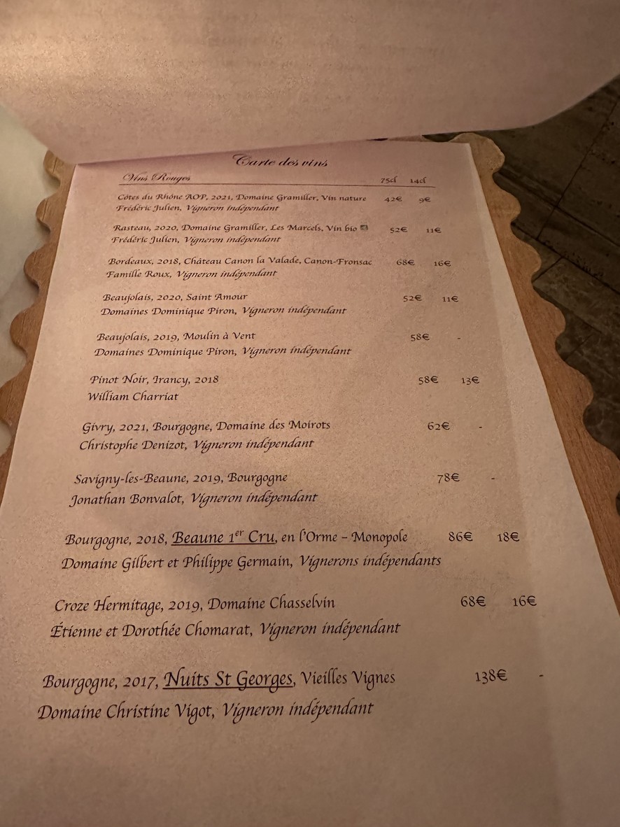 Au P'tit Curieux menu 2