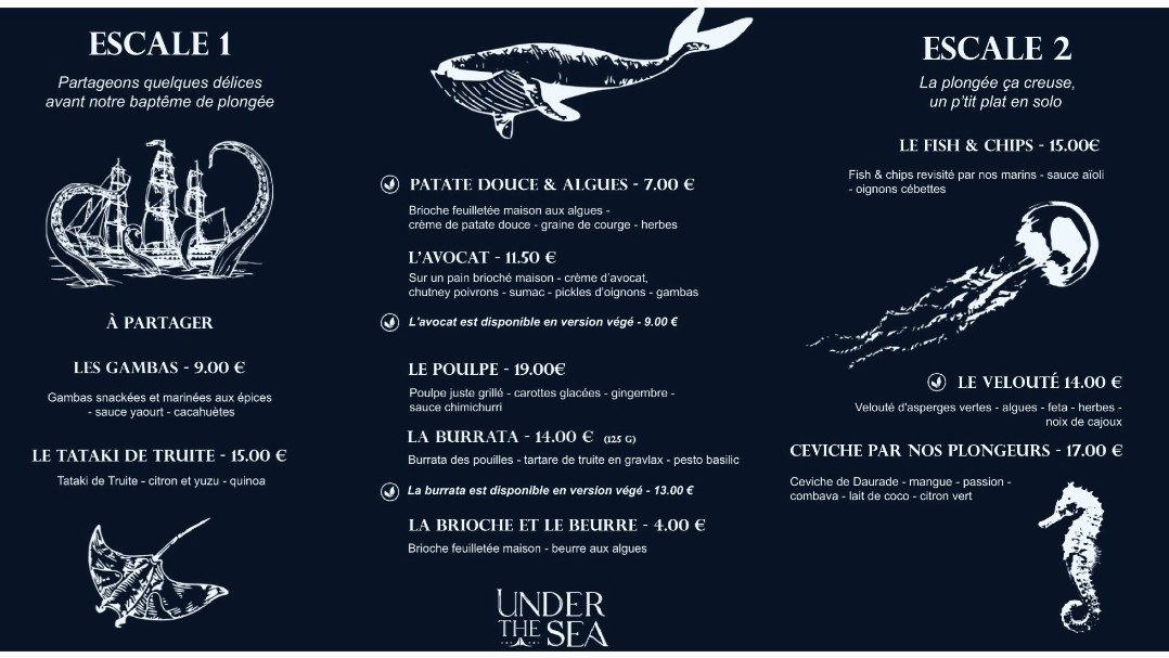 تحت البحر menu 1