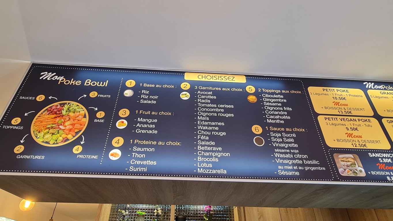 J&W PokéBowl Bubble Tea menu 1