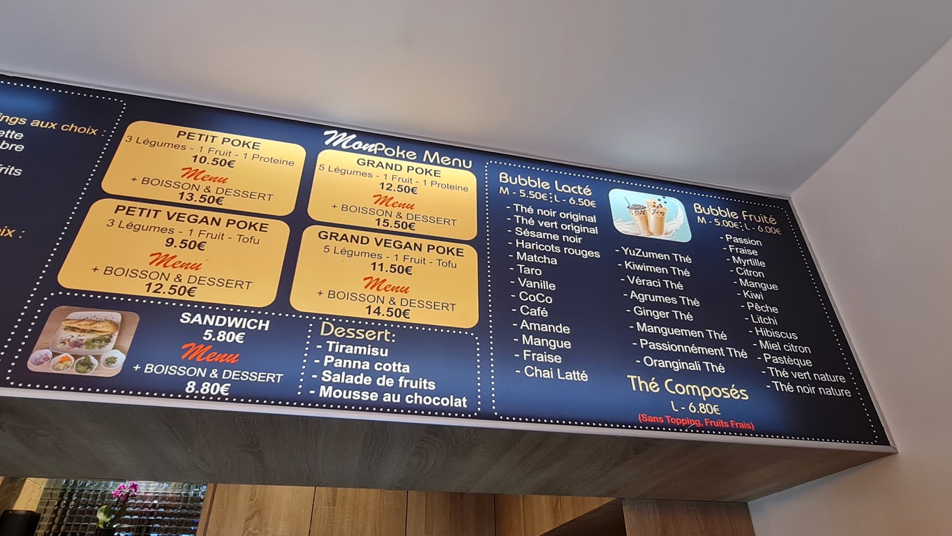 J&W PokéBowl Bubble Tea menu 2