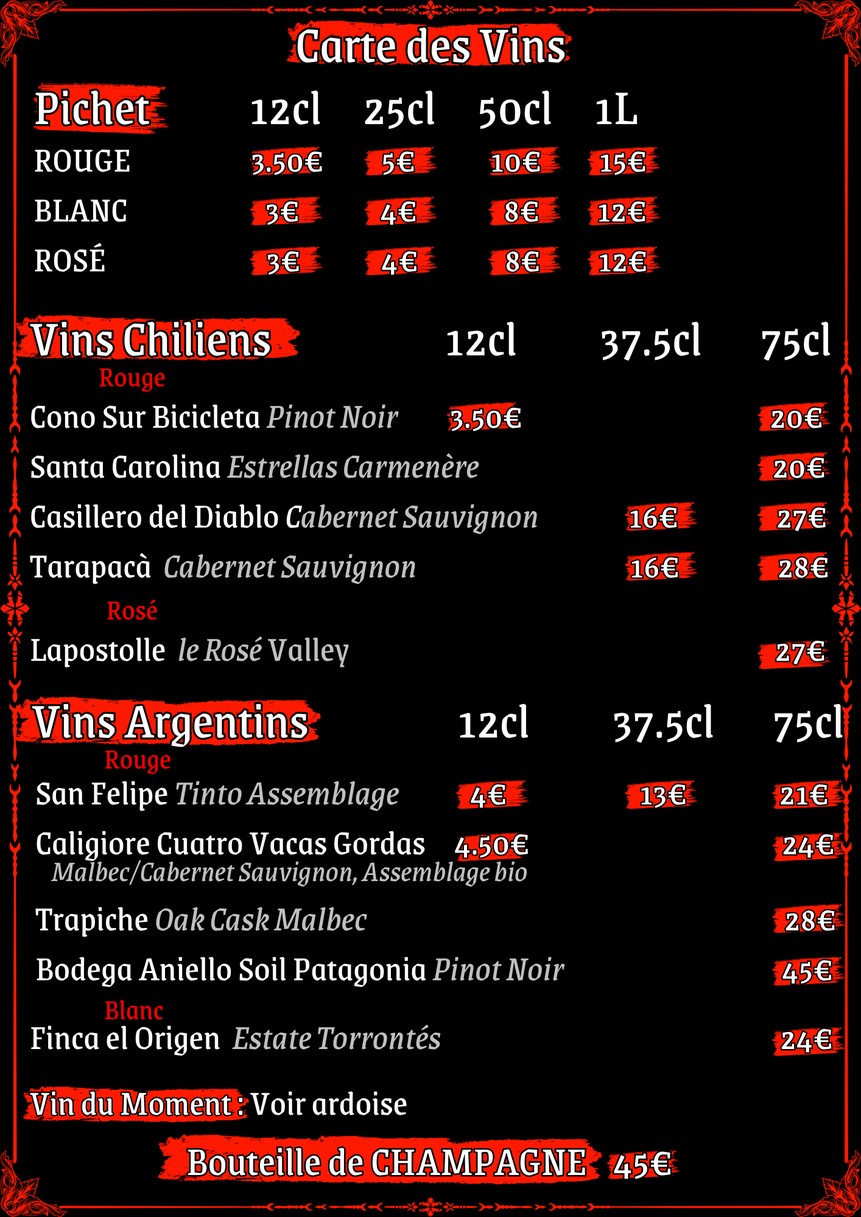 Le Black Dog menu 3