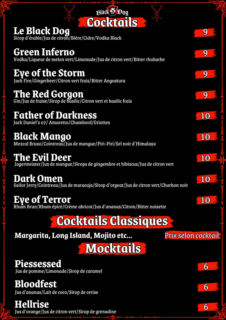 Le Black Dog menu 4