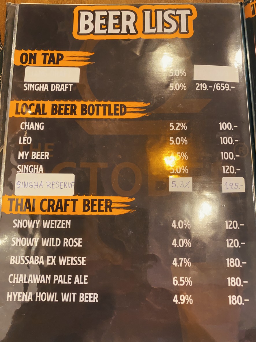 The October BTS Wongwianyai menu 3