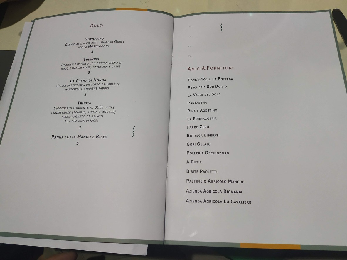 Mangiadischi - La Moderna Trattoria menu 3