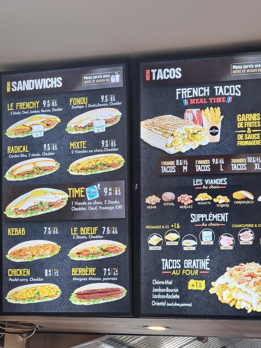 Meal Time menu 3