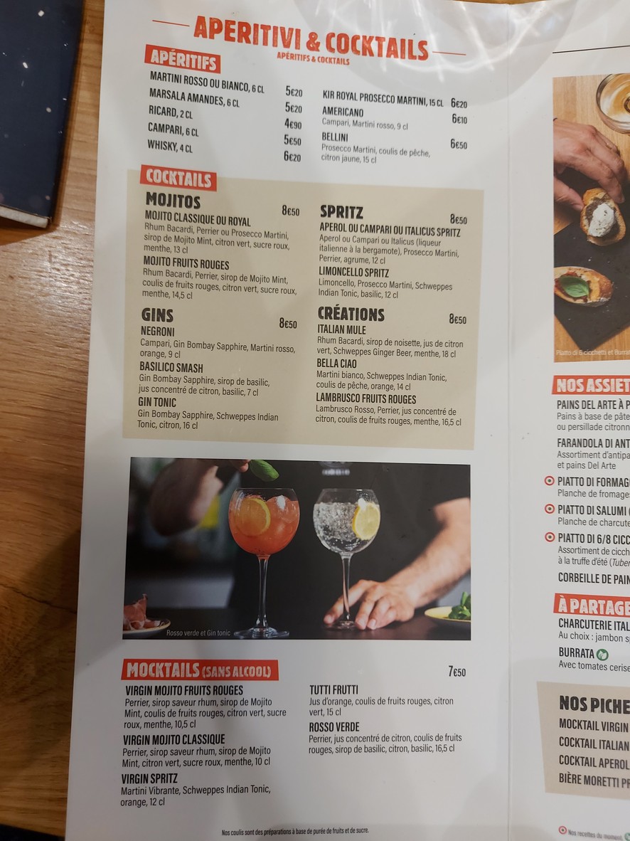 Del Arte menu 2