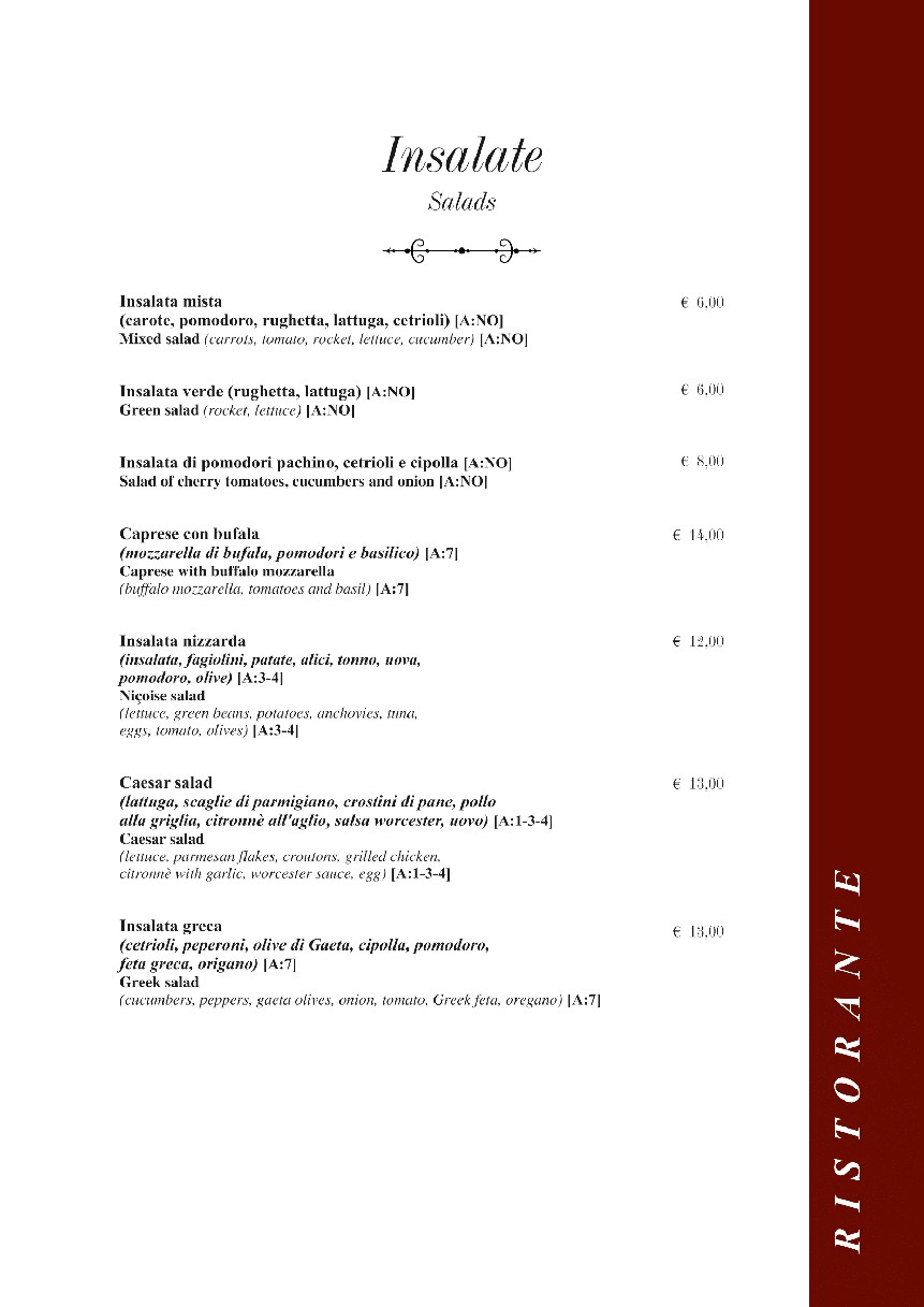 Taverna Rossini menu 3