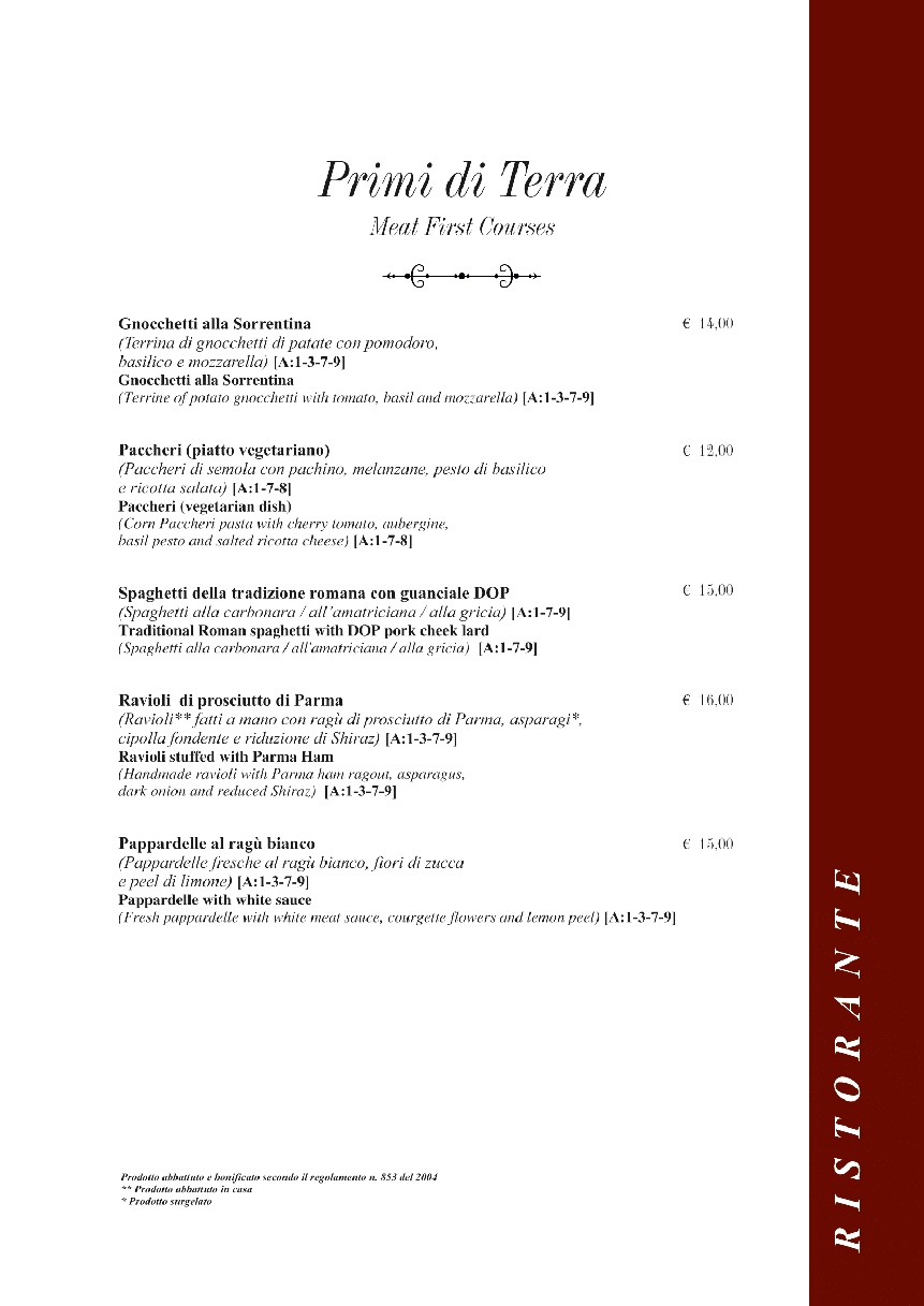 Taverna Rossini menu 4