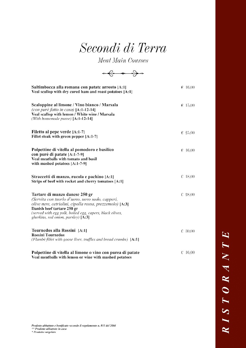 Taverna Rossini menu 5