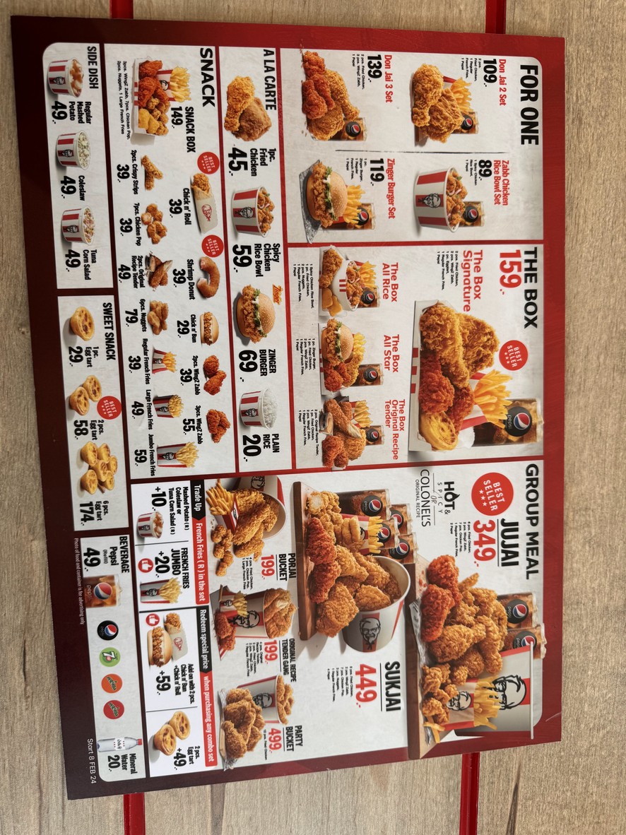 KFC Makro Mengjai menu 1