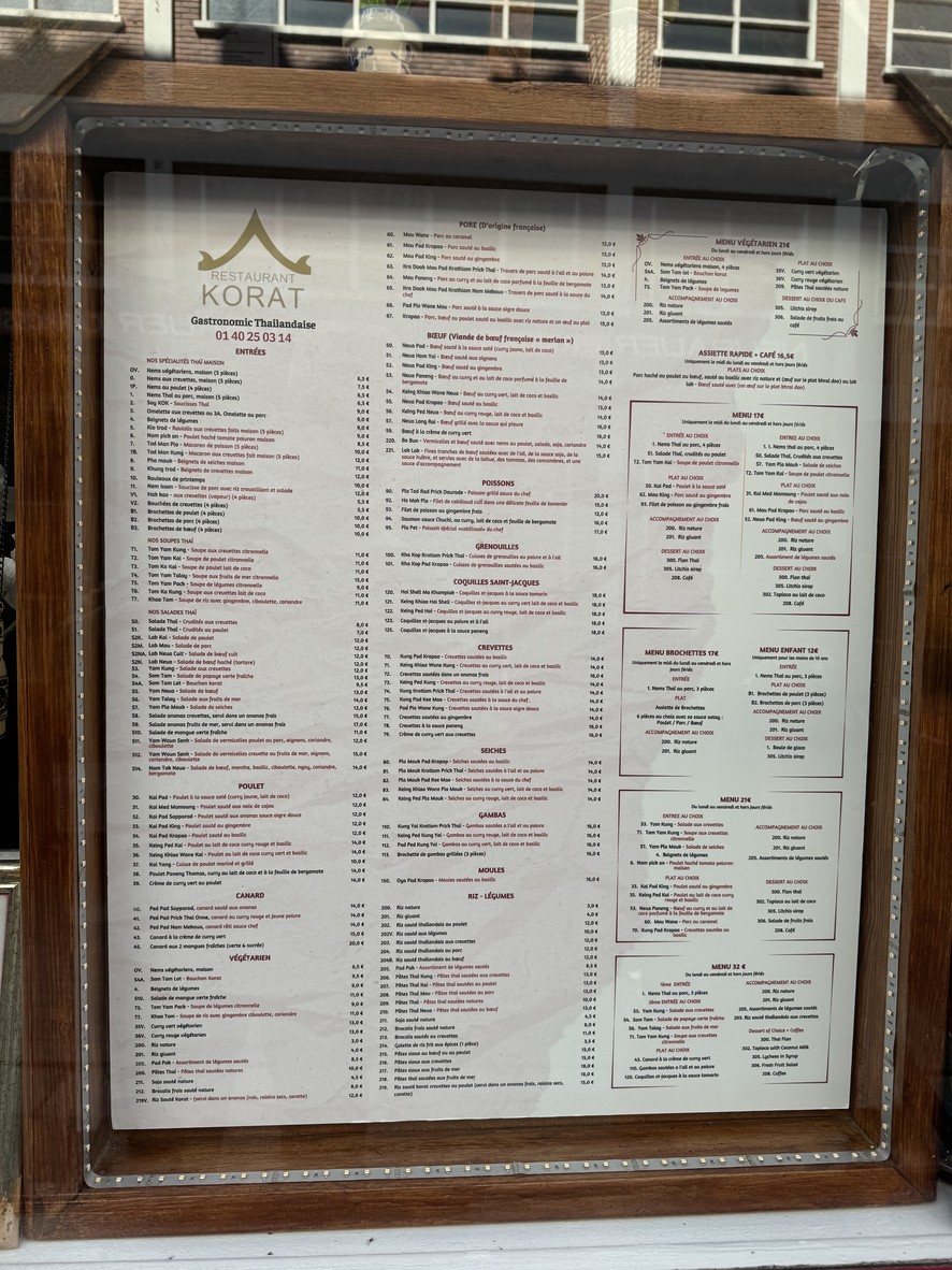 Korat menu 1