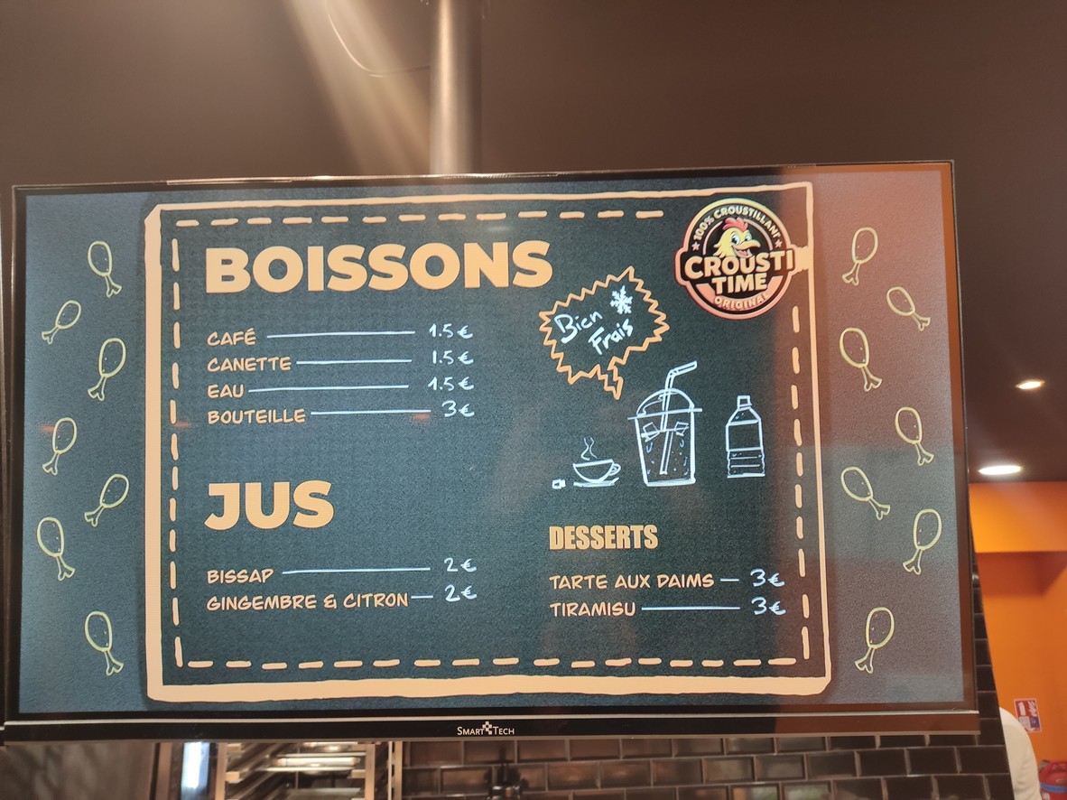 Crousti Time menu 3