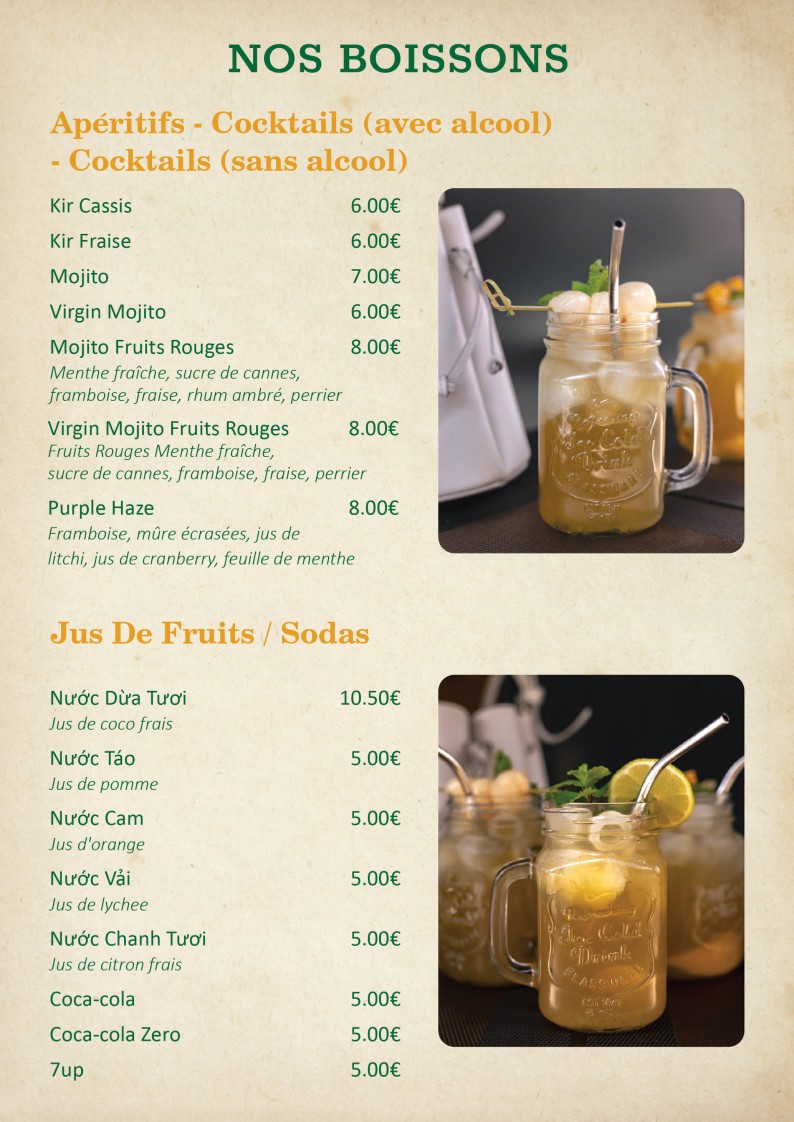 Vi Hanoi menu 2