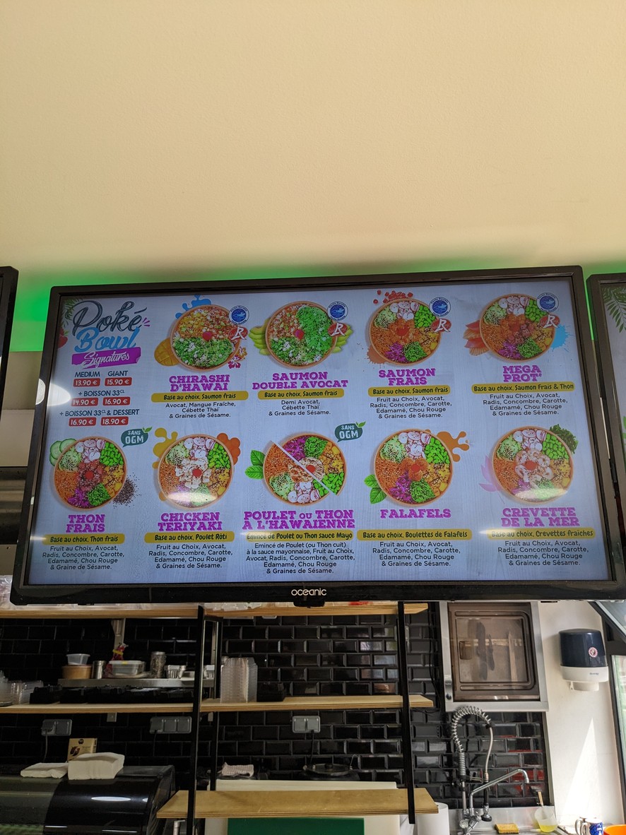 Sushi Poké menu 3