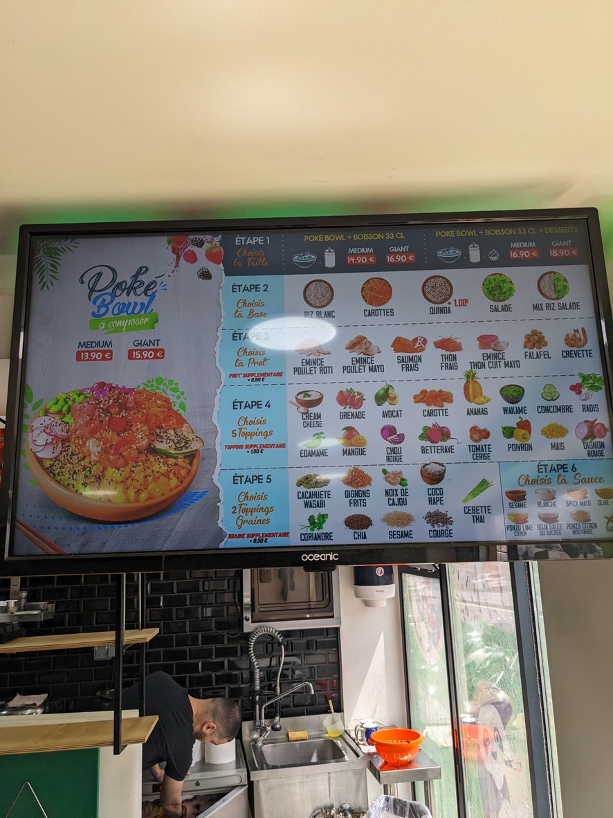 Sushi Poké menu 4