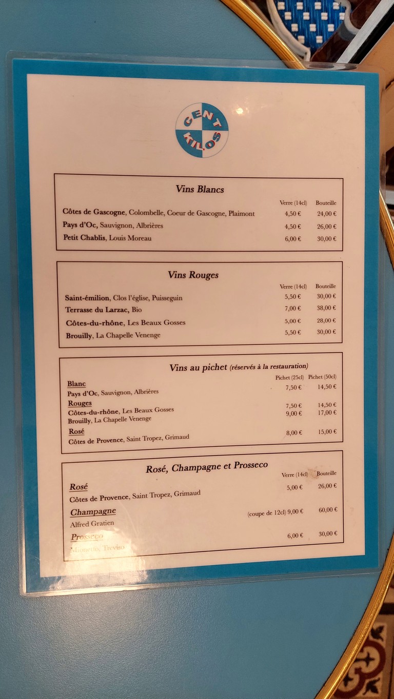 Aux 100 Kilos menu 4
