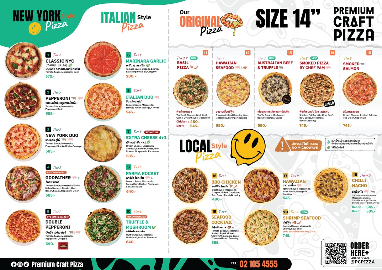 Premium Craft Pizza - Meng Jai menu 2