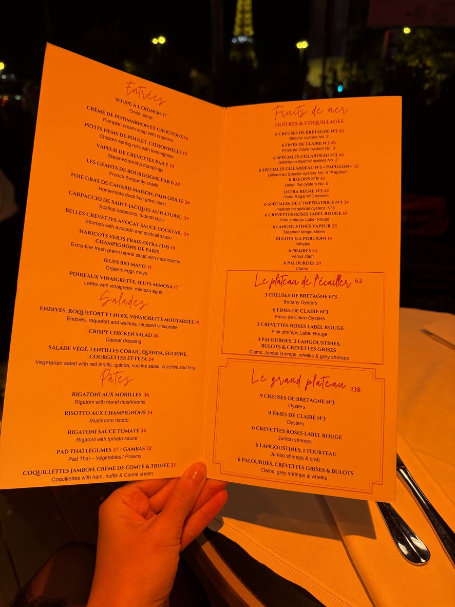Chez Francis menu 1