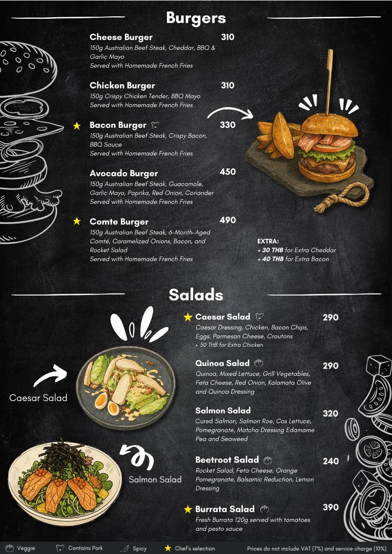 CALM Bangkok - Grill, Garden & Guinguette menu 1