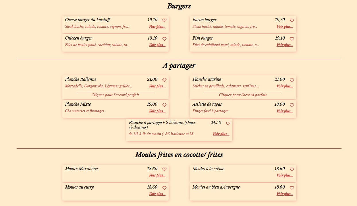 Falstaff menu 3