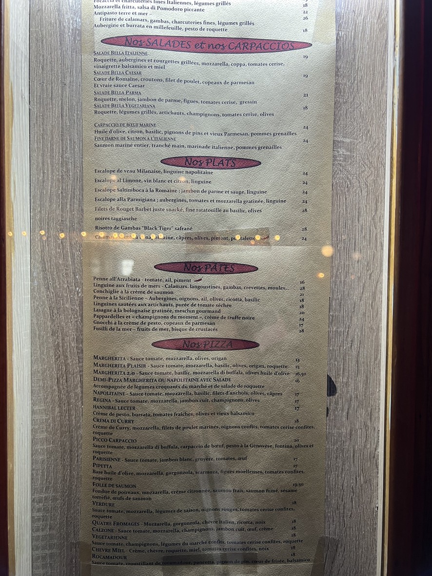 El Italiano menu 2