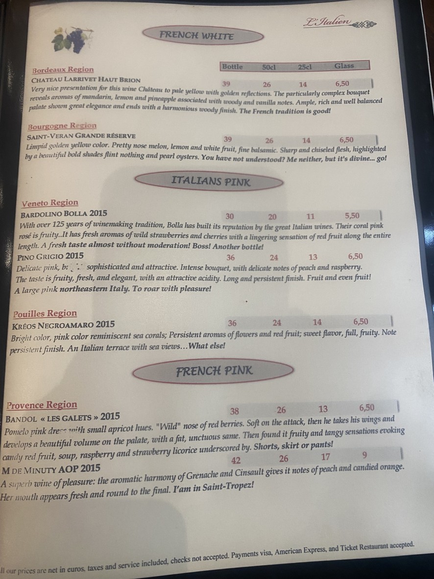 El Italiano menu 4