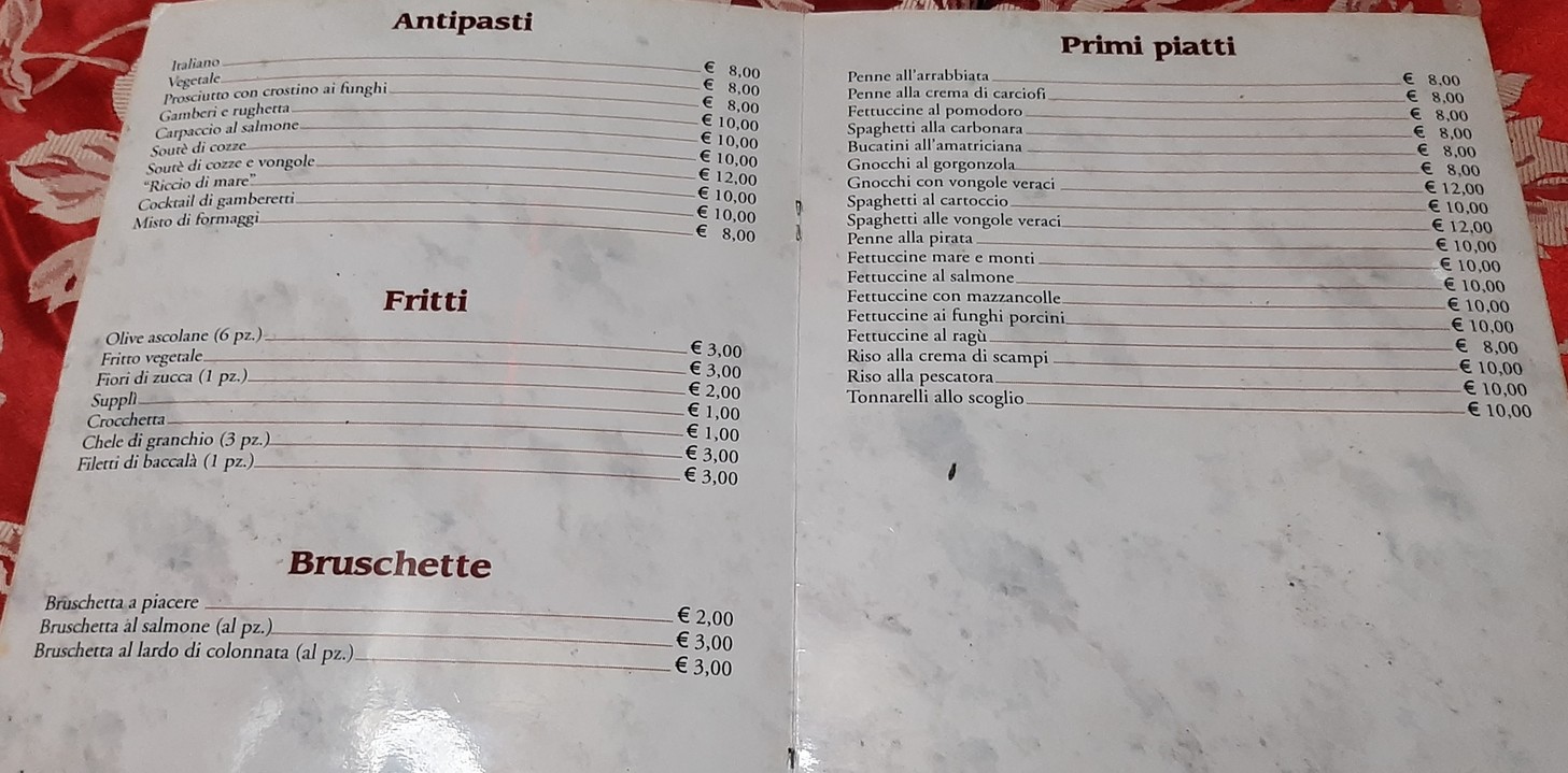 Ristorante Riccio di Mare menu 2