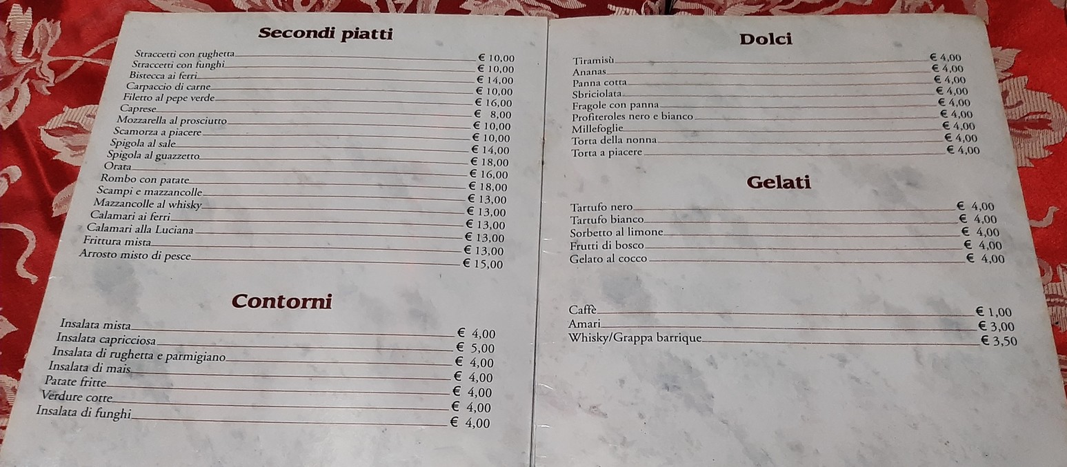 Ristorante Riccio di Mare menu 3