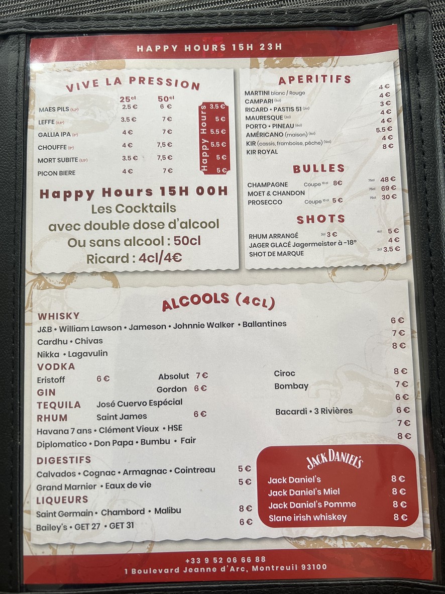 Au Lèche Vins menu 4