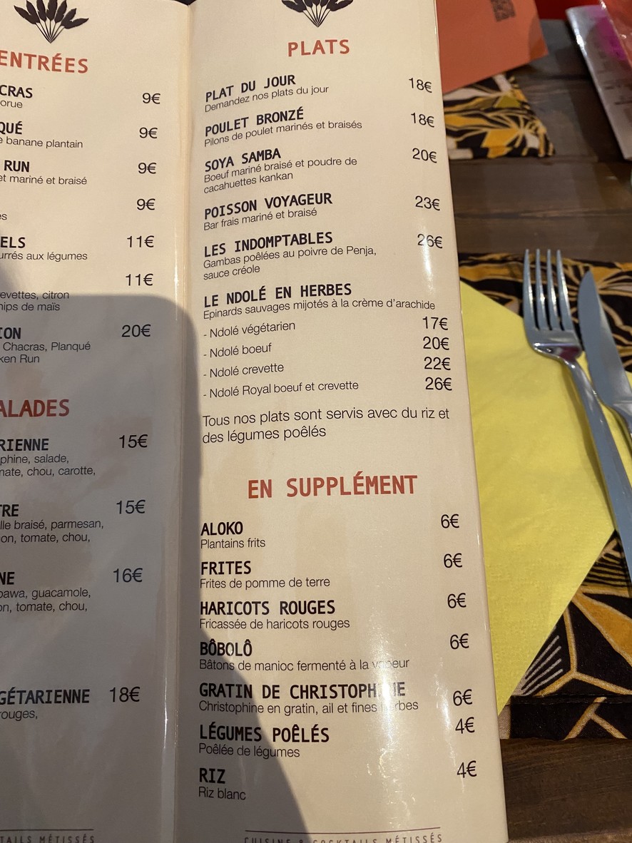 El setenta y dos menu 3