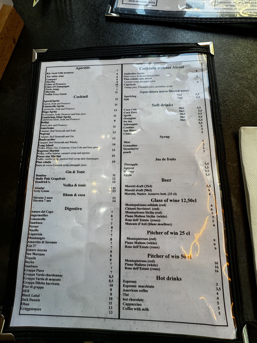 Capriccio Sorrentino menu 2