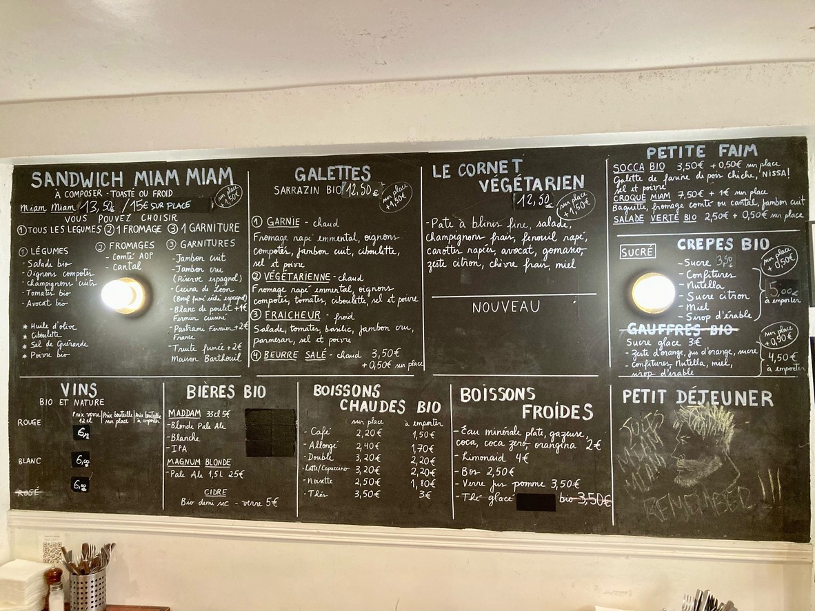 Chez Alain Miam Miam menu 1