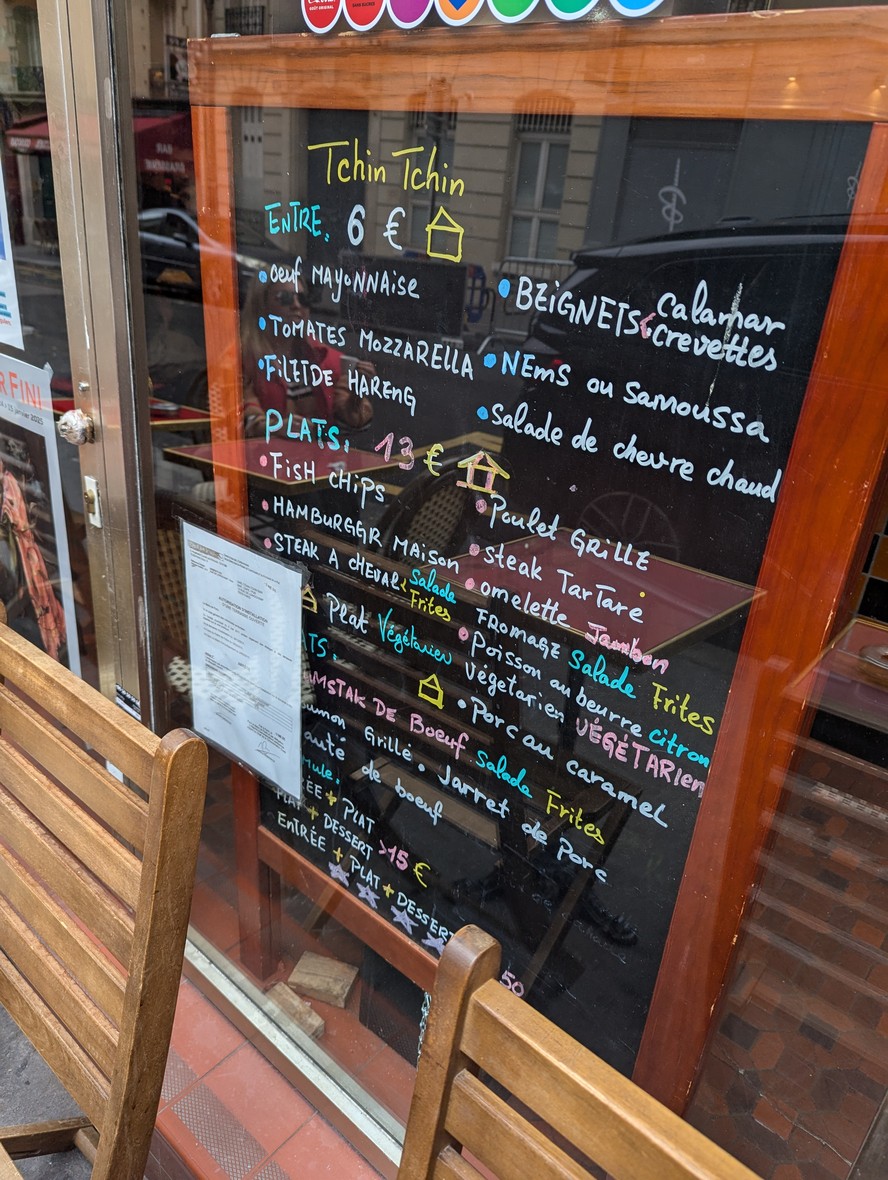 L'Étrier d'Or Tchin Tchin Bar menu 1