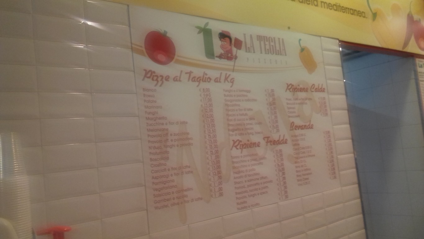 La Teglia menu 2
