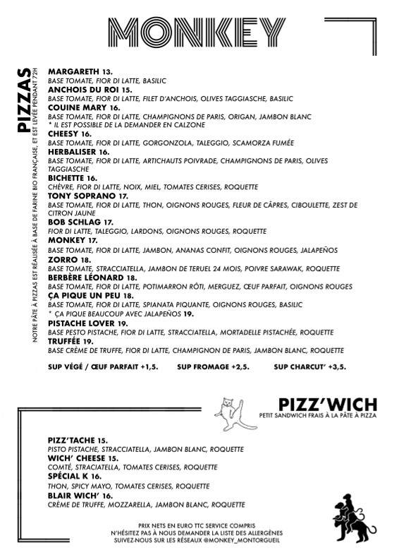 Monkey menu 2