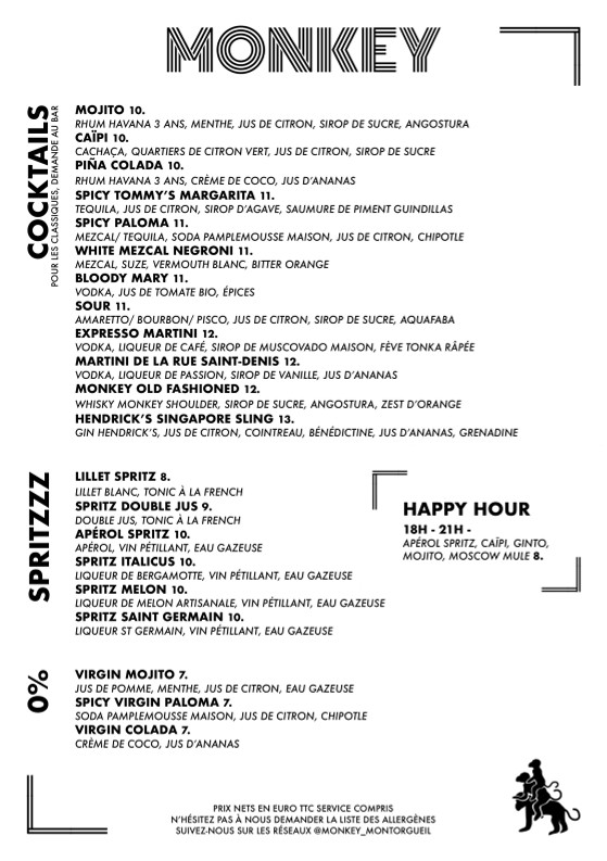 Monkey menu 3