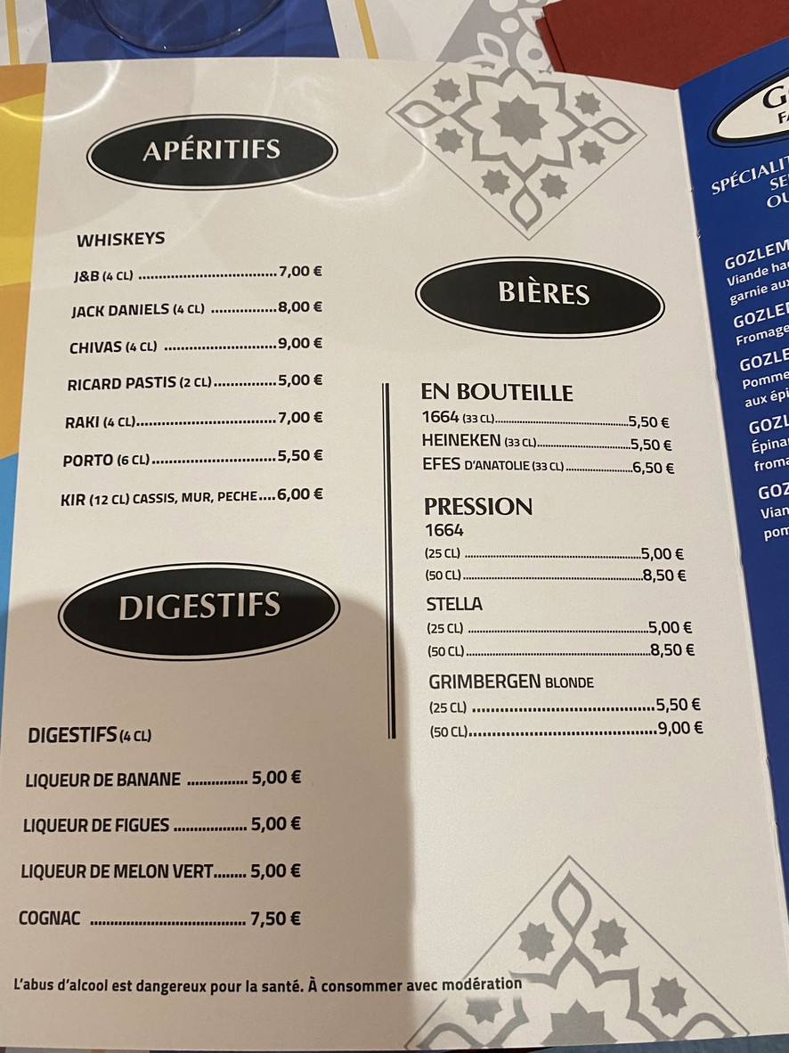 Marmara Restaurant Paris 10 - Depuis 1990 menu 4