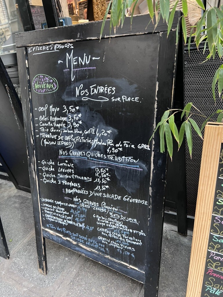 Epicerie et Associés Castellane menu 1