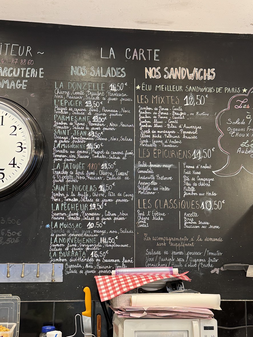 Epicerie et Associés Castellane menu 2
