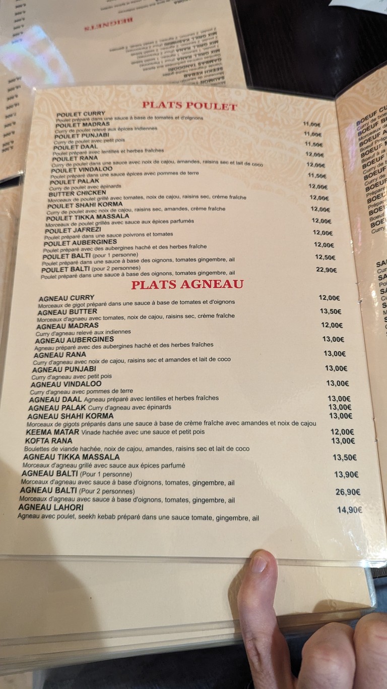 RANA Restaurant Indien menu 5