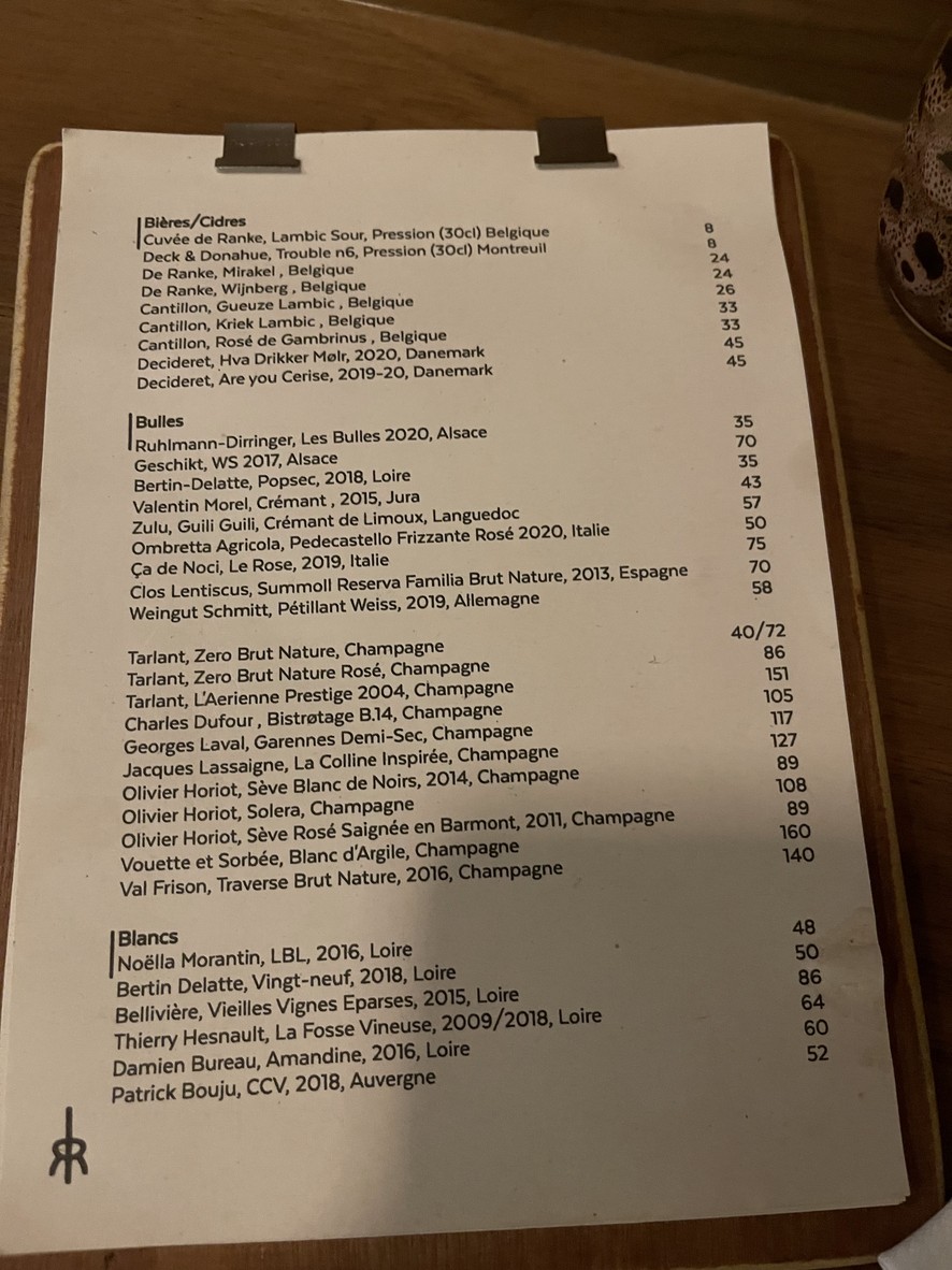 Le Rigmarole menu 2