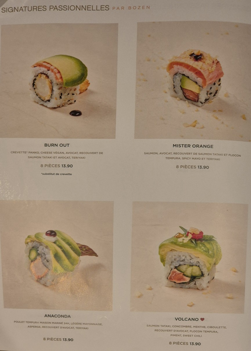 Bozen Charenton menu 5
