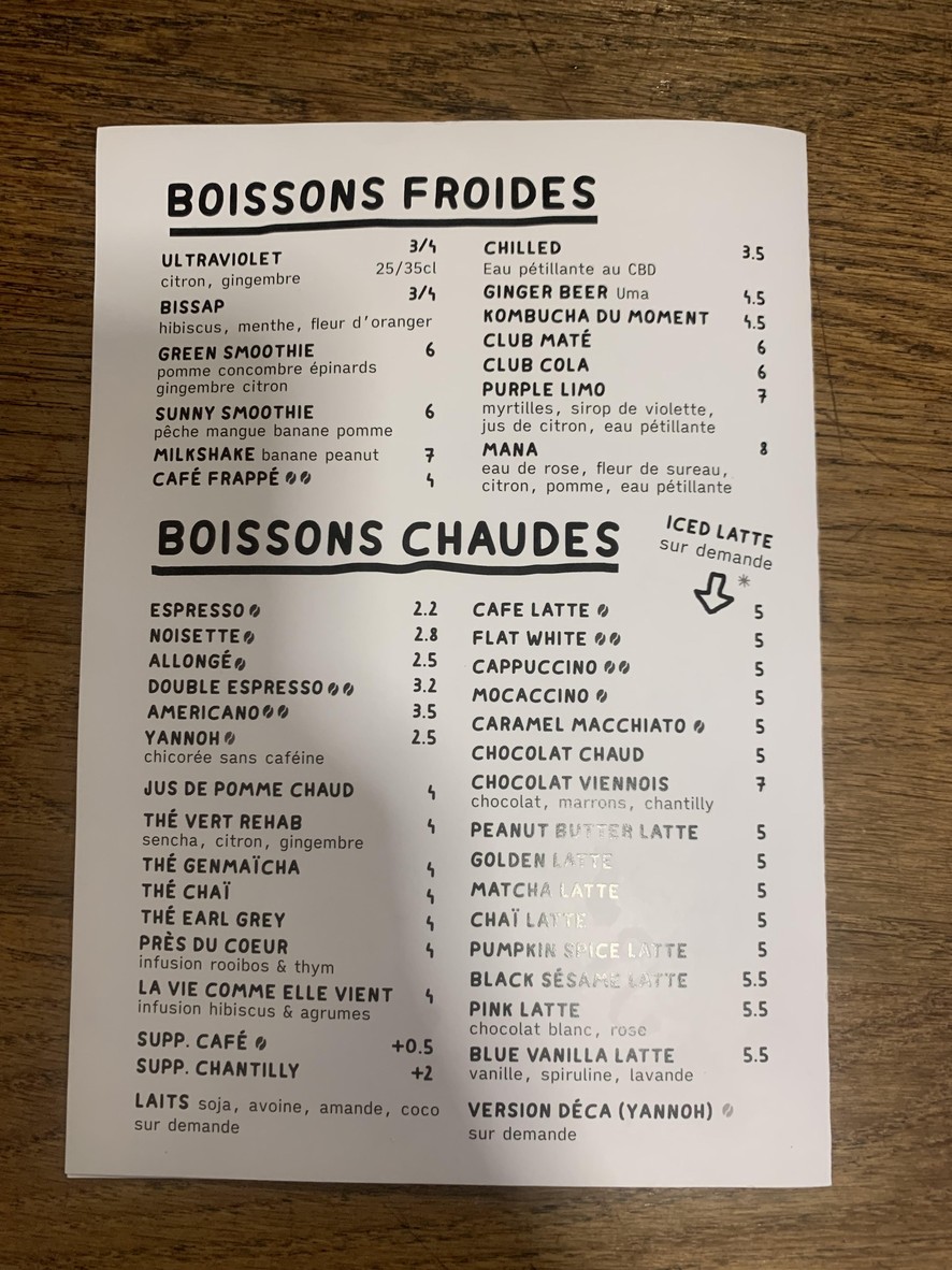 Aujourd'hui Demain menu 3